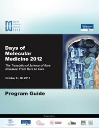 cover of the 2012 conference program including an image inspired by Klimt's painting, The Kiss